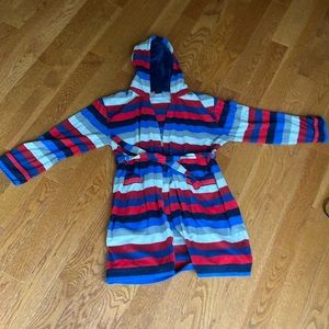 Gap kids striped hooded Robe with belt